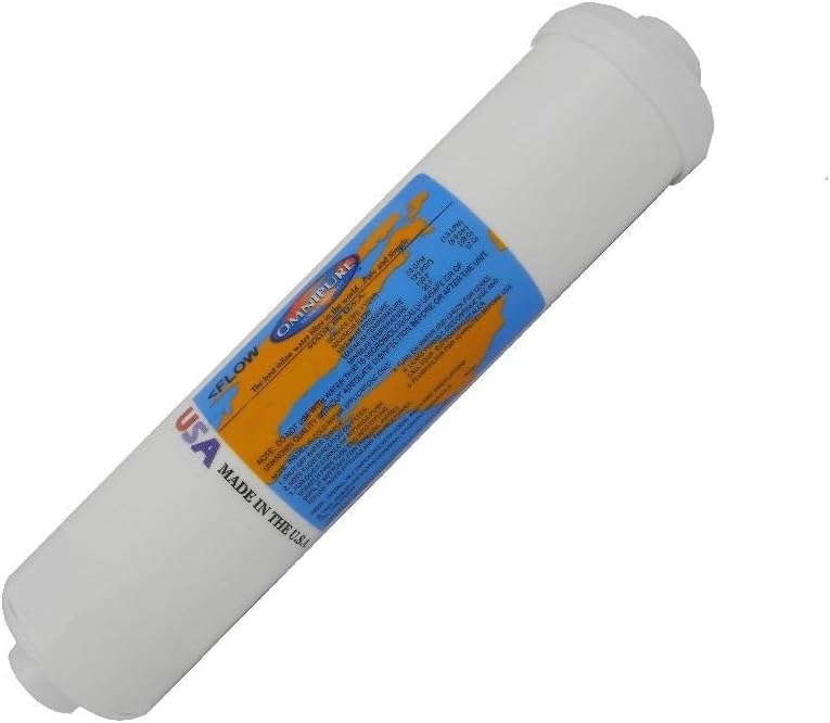 IPW Industries Inc-Omnipure (K5615-SS) 2.5"X12" 1 micron Carbon block; 1/4 FQC-Elbow