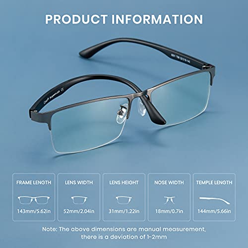 Image of Cyxus Blue Light Blocking Glasses for Men Woman Semi Rim Computer Gaming Office Study Eyeglasses with UV Protection 3 Pack 8001T09