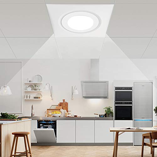 Hon&Guan Wall Exhaust Fan, 4 Inch Exhaust Fan Wall Mount Bathroom Exhaust Fan With Light For Kitchen/Gargage/Hvac System-Ultra-Quiet 55Cfm. #TOP5