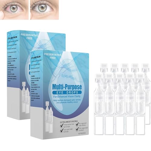 Optivipro Gotas para los ojos multiusos, Sharpoptix Gotas para los ojos, Optivipro Presbicia Gotas para los ojos, 10 unidades/caja Cuidado suave de los ojos, Gotas para los ojos secos (2box)