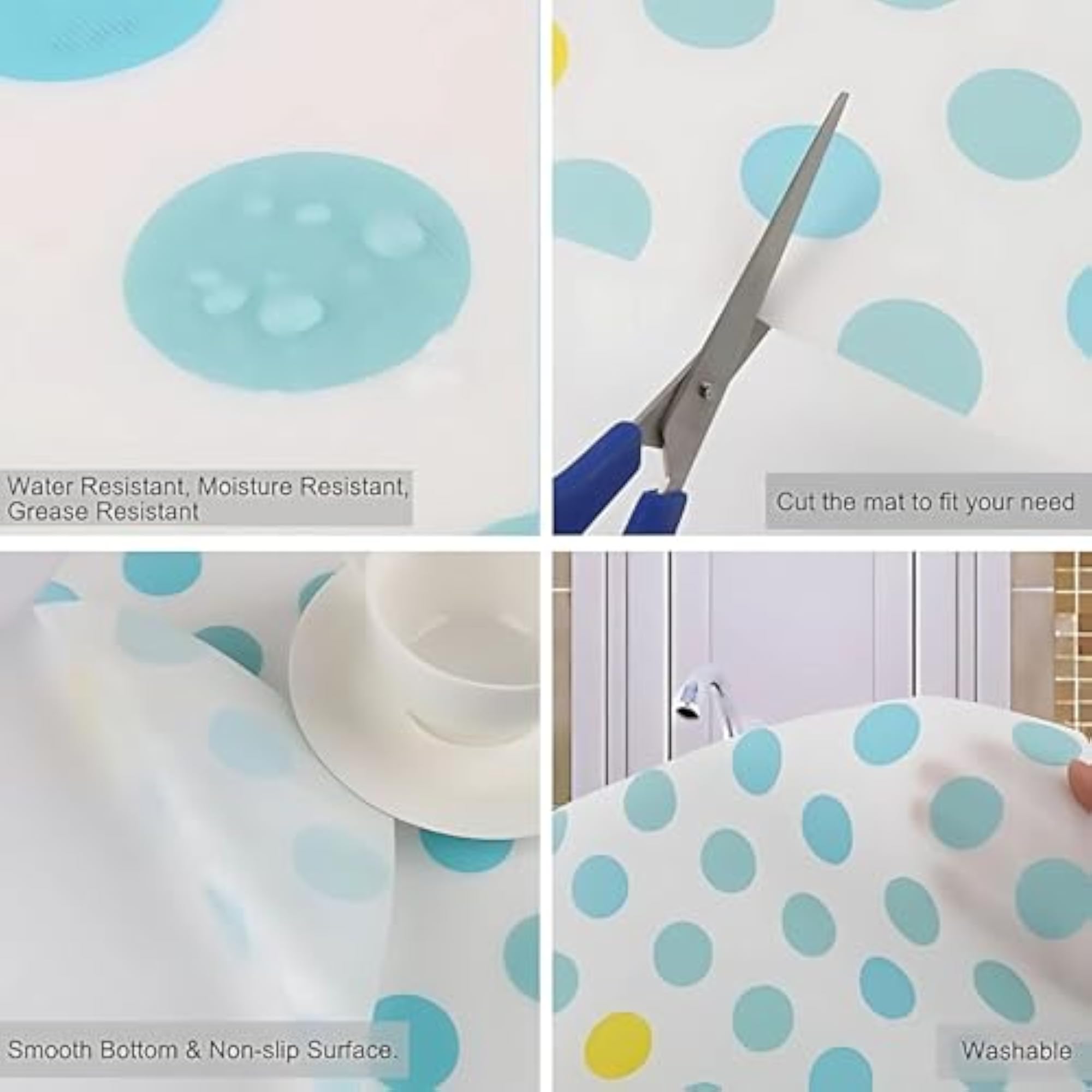 Waterproof Kitchen Shelf Place Mat, Easy to Clean