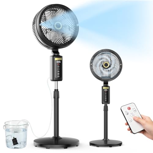 Outdoor Misting Fan with Water Pump, 30000mAh 12-Inch Outside Water Cooling Mister Fan for Patios...