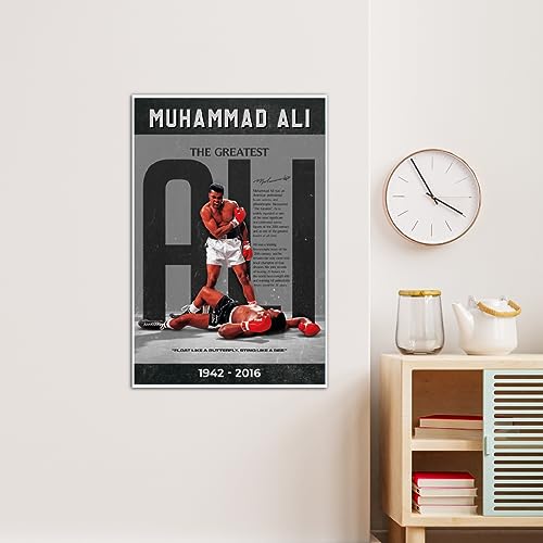 Image of TenorArts Muhammad Ali Poster Boxer Fan Art Print Boxing Wall Poster with Thick 300 GSM Matt Finish Paper (18inches x 12inches)