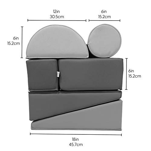 Factory Direct Partners 12273-As Softscape Toddler Builder Set, Colorful Soft Foam Playtime Building Blocks For Infants And Kids (12-Piece Set) - Assorted #TOP3