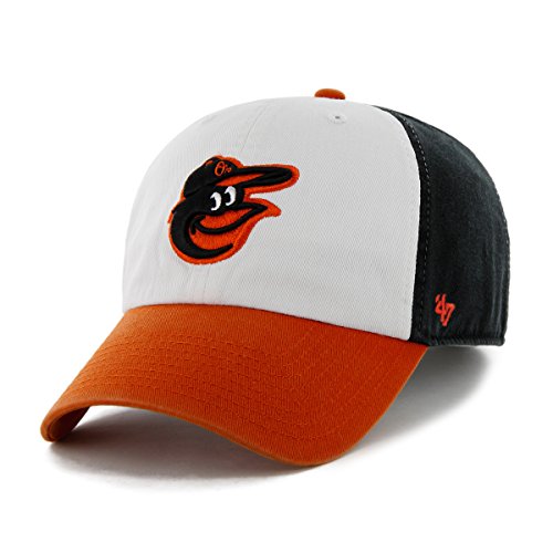 Gorra Ajustable Blanca y Naranja Baltimore Orioles 47 miniatura 1
