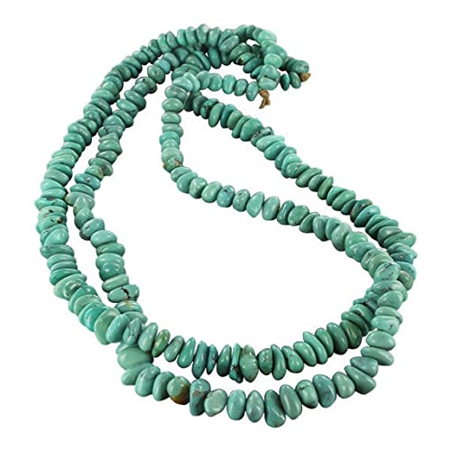 Turquoise beads en fil de 16" LKBEADS pépites d'exception bleu