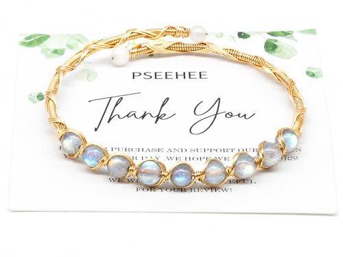 White Labradorite Bracelet with Rainbow Moonstone Beads