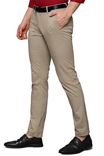 Image of Allen Solly Men's Mid Rise Slim Casual Pants