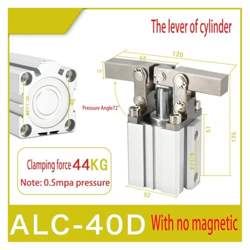 Cylindre à levier ALC40D à double plaque de pression pour serrage stable - 3
