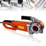 Portable Electric Pipe Threading Machine 110V 2300W with 6 Dies and Storage Box, Handheld Threading Tool Kit