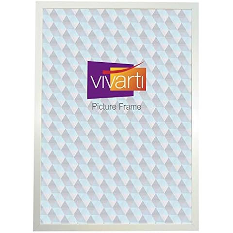 Vivarti Matt White Picture Frame (Poster Size, 61 x 91.5 cm) Portrait or Landscape Photo Frame with Clear Styrene Sheet & Wall Mounted Hook for Photos, Pictures, Posters, Decor, Certificate Frame Cover