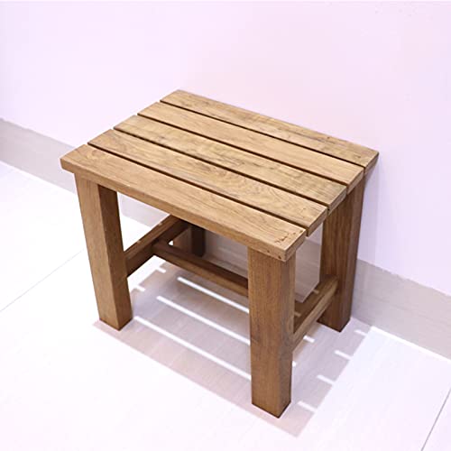 Tabourets de douche imperméables en bois de teck ergonomique - 5