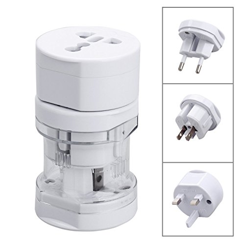 KUFUNG Detachable International Travel Plug Adapter Set Universal Worldwide International Charger Multi-Socket Outlet Travel Adapter Adaptor Plug Charger for USA UK Aus Europe