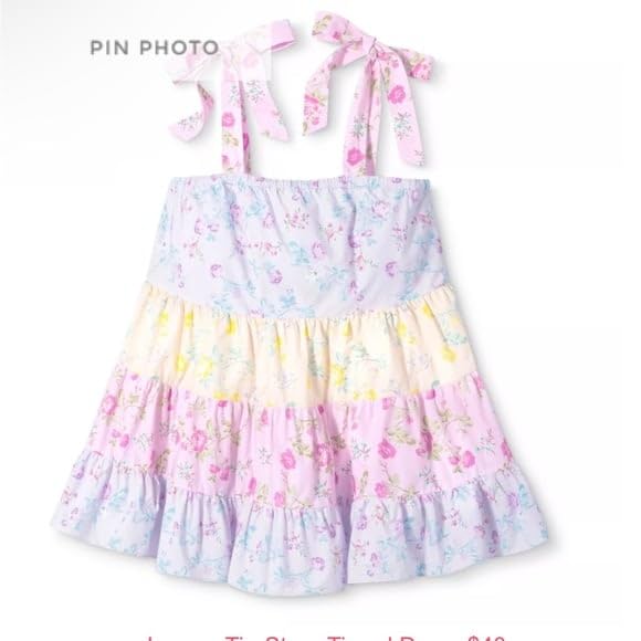 Image of Women Tie Shoulder Mini Dress Floral Ruffle Babydoll Dress Boho Square Neck Sundress Cute Summer Dresses