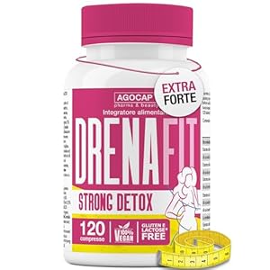 DRENAFIT, Detox Minceur Puissant Et Rapide, perte de poids rapide et efficace, 120 Comprimés avec Bromélina et Garcinia. Maigrir Rapidement Efficacement, Ventre plat femme puissant rapide. Coupe faim