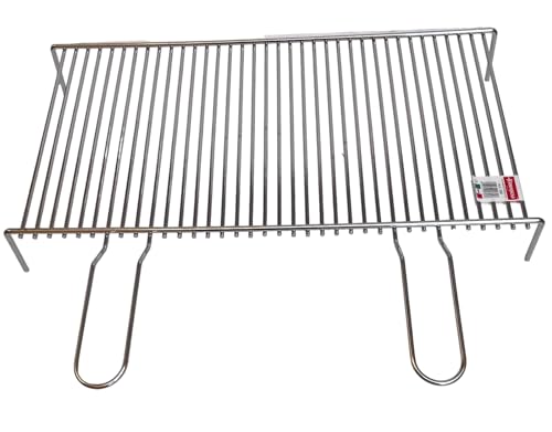 Graticola in filo di acciaio cromato, pesante, per camino barbecue