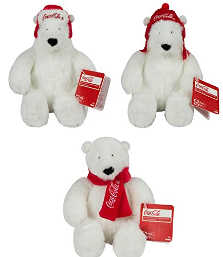 Coca-Cola Tomy Polar Bear Toys, Pack of 3