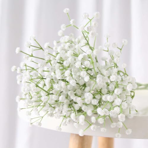 カスミソウ 造花 10本セット 白 霞草 枯れない花 プリザーブドフラワー 人工観葉植物 和風 シンプル 家の装飾 春色 ギフト用 フラワーアレンジメント 写真撮影 雛祭り 開店祝い 誕生日 お見舞い お礼 茶室 和室 玄関 店舗 インテリア 装飾 [4]