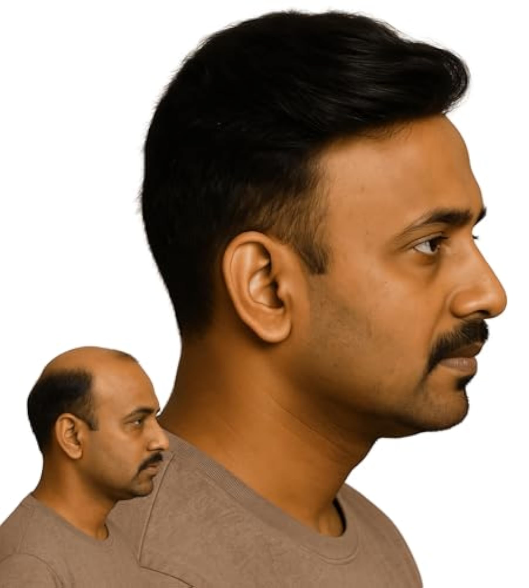 Silk Mirage Patch for Men, Double Layer System Wig