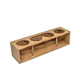 Holds 4 cans or bottles Whitecap Teak Four Drink/Binocular Rack