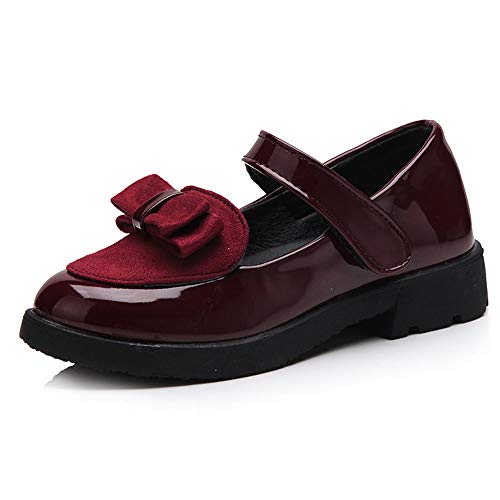 Yu Li Girls School Uniform Shoes Kids Dress Shoes Mary Jane Flat Shoes