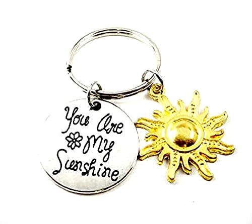 You are my Sunshine keychain, You are my sunshine, Sunshine, cross keychain, keychain