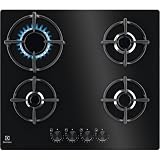 Electrolux EGG64272K Piano Cottura a Gas 60 cm 4 Fuochi Griglie in Ghisa