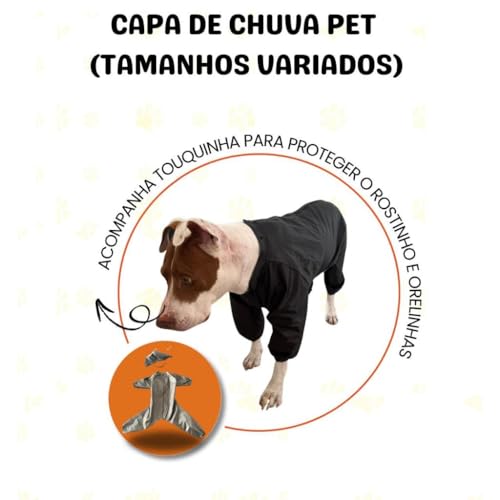 Capa De Chuva Para Cachorro Cães Roupa De Chuva Para Cachorro Cães Pet Capa Passeio Chuva com Cachor