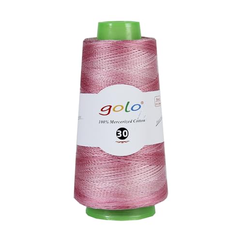 golo Crochet Thread Size 30 Cone Yarn 1.76oz 545yd,Yarn for Hand Kniting,Tatting,Crocheting D71