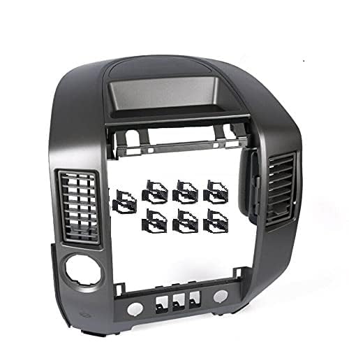 G-PLUS Dashboard Center Dash AC Bezel w/o Speaker Bezel, Compatible with Nissan Titan SE LE 2004-2006/Fit Nissan Armada SE LE 2005-2006,Gray Center Dash Radio Ac Bezel