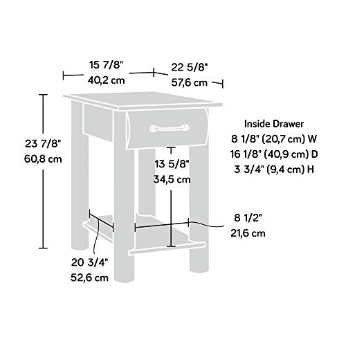 Sauder Boone Mountain Side Table, Craftsman Oak Finish #TOP4