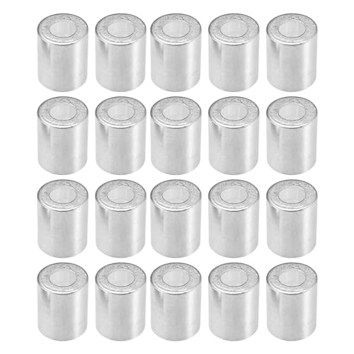 Uxcell A23090800UX0512 20Pcs Car Aluminum Cylindrical Air Conditioner Pipe Joint Fitting Sleeve 14Mm 24Mm Hole Dia cover