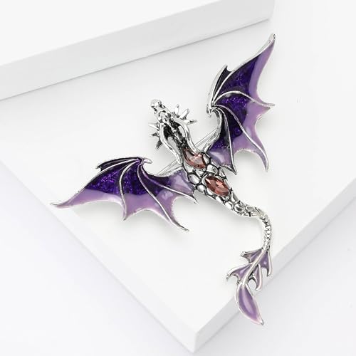 Image of Dragon Brooch for Men Suit Lapel Enamel Pins for Suits Fashion Accessories Shirt Clip