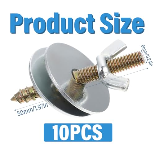 EYVRPAU 10er Set Befestigungsset Astschrauben zum Selbstbau von Sitzstangen Käfigbefestigung Vogelspielzeug Sitzstangen Sitzbretter Wellensittiche zubehör mit Eindrehwerkzeug (Edelstahl)