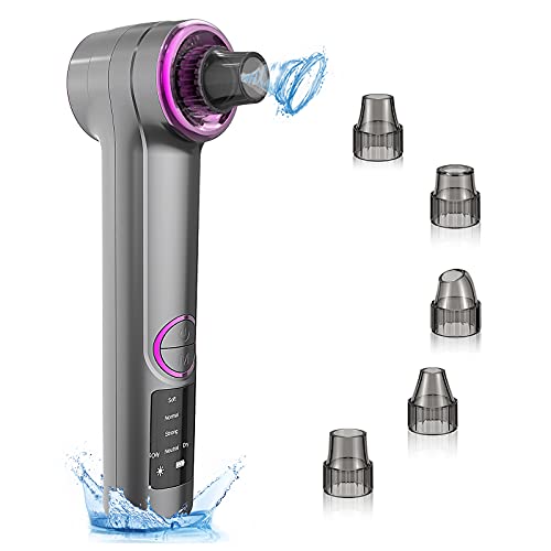 Blackhead Remover Pore Vacuum Cleaner Facial Electric Blackhead Extractor Kit Black Head Remover Tool for All Skin Face Clean for Men Women USB Rechargeable & LED Display 3 Adjustable Levels & 5 Heads
