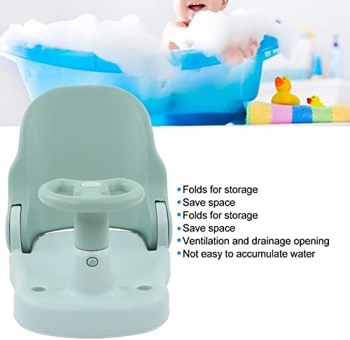Baby Bath,Baby Bath Slip Resistant Adjustable Safety Baby Bathtub Shower Chair for Infant Toddler (Green)