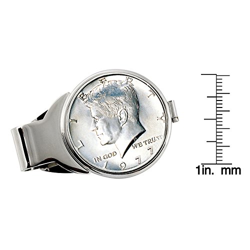 American Coin Treasures Coin Money Clip - JFK Half Dollar | Brass Moneyclip Layered in Silver-Tone Rhodium | Holds Currency, Credit Cards, Cash | U.S. Coin | Certificate of Authenticity3