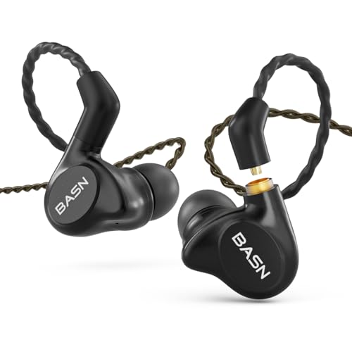 BASN Metalen 4 Drivers in-Ear Monitor Headphones for Musicians (Black)