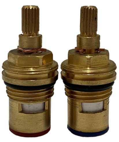 Cartuccia di ricambio per miscelatore Franke e Pegler Morea, 7,3 mm x 18 scanalature, lunghezza totale 53 mm, kit di riparazione per rubinetto caldo e freddo