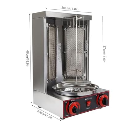 3000W Gas-Kebab-Grill, vertikaler Dönergrill, Gas Kebab Machine, elektrischer Kebab-Grill, 360° drehen Schaschlikgrill, Tischgrill – Bild 8