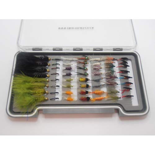 Lot de 63 mouches pour pêche à la truite Winter Collection NBX73, Articles de Pêche