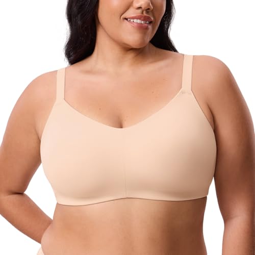 DELIMIRA Women's Inbarely Lift Wireless Bras No Padding Full Coverage Plus Size Seamless Everyday...