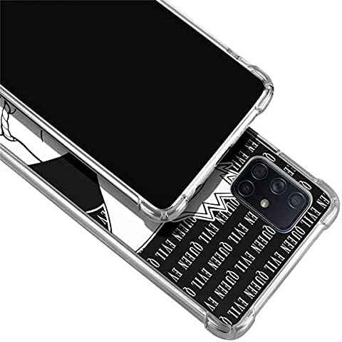 Skinit Clear Phone Case Compatible with Galaxy A71 5G - Officially Licensed Disney Villains Evil Queen Black and White Design