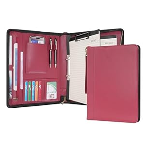 Wason A4 Reißverschluss Schreibmappe Rot WS23206