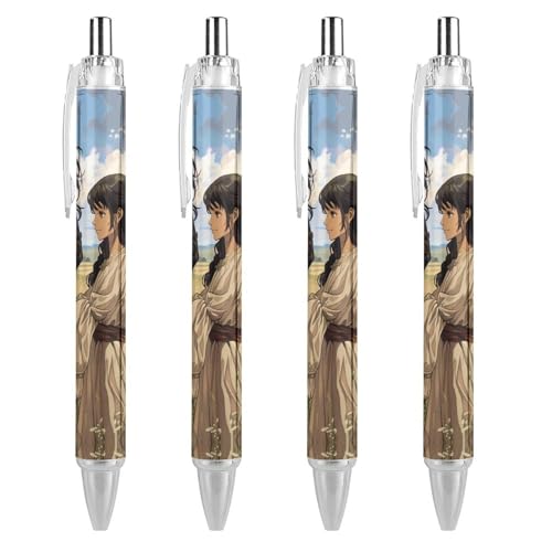 Stylos à bille rétractables motif cheval de ferme pour éviter les taches