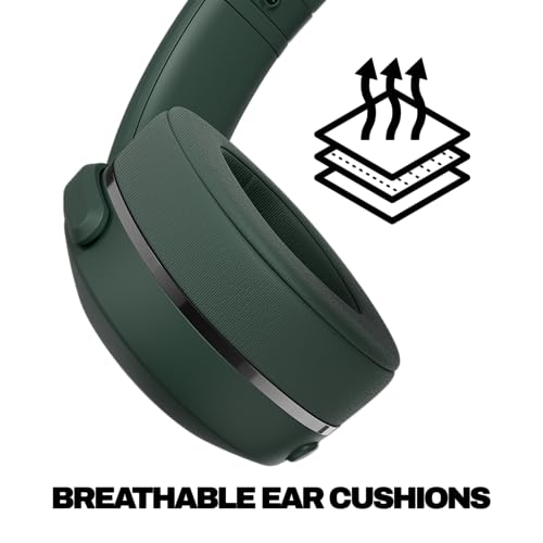 Image of Skullcandy Crusher 540 Active Wireless Bluetooth Headphones with Multi-Sensory Bass, Noise Isolating Over-Ear Fit, Sweat and Water Resistant, 40 Hours Battery, Microphone for iPhone Android - Forest