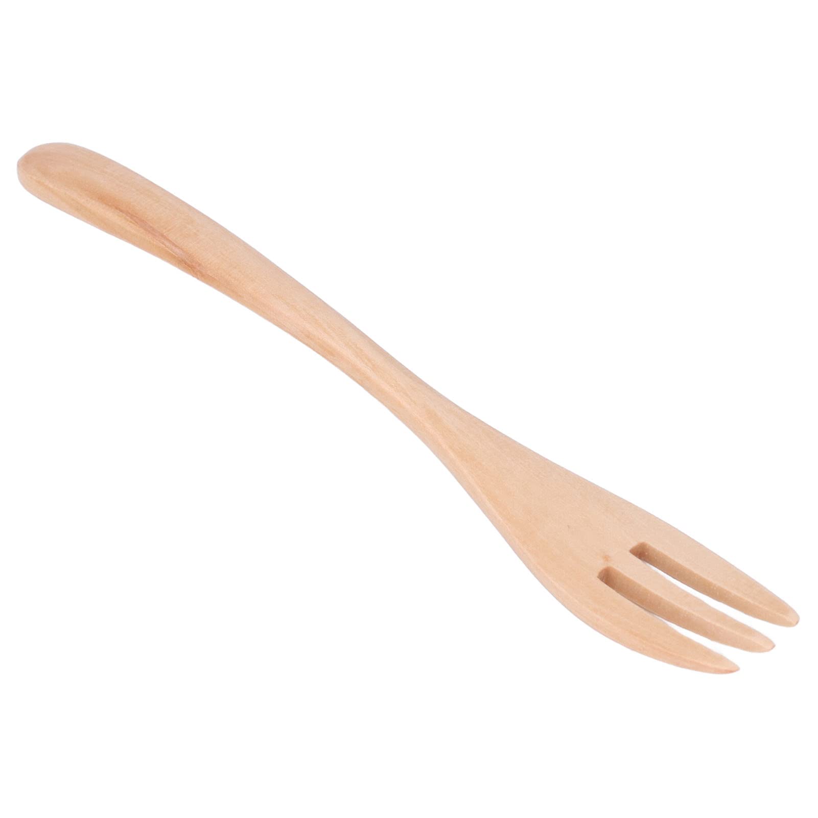 Wooden Fruit Fork Lightweight Wood Pasta Fork for Picnic Camping with Long Handle