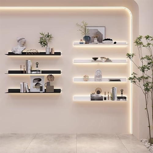 Étagères flottantes électroluminescentes en fer pour sublimer vos plantes d'intérieur