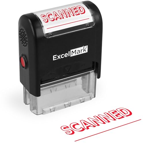 Scanned Self Inking Rubber Stamp - Red Ink (ExcelMark A1539)