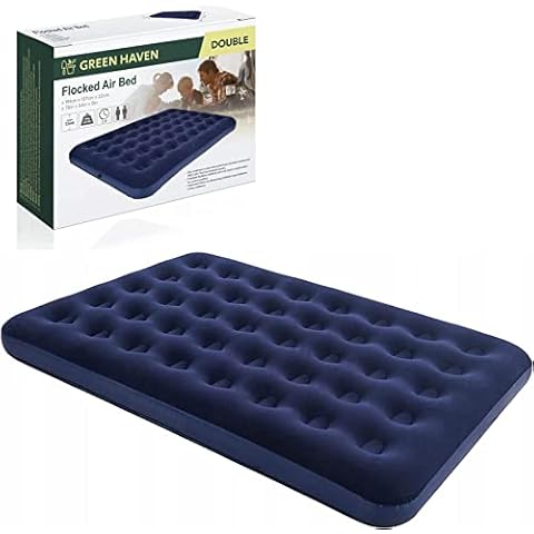 Green Haven Double Blow up Camping bed | Waterproof Double Airbed Inflatable Mattress | Premium Camping Blow Up Mattress Double | Quick Inflatable Camping Mattress | Double Air Beds for Adults & Kids Cover